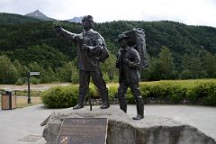 
The Centennial Statue By Chuck Buchanan With A Tlingit Leading A Stampeder At Skagway Alaska
